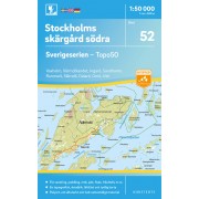 52 Stockholms skärgård södra Sverigeserien 1:50 000